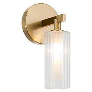 Kristof One Light Wall Sconce in Aged Gold Brass by Matteo Lighting