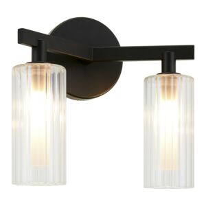 Kristof 2-Light Wall Sconce in Black