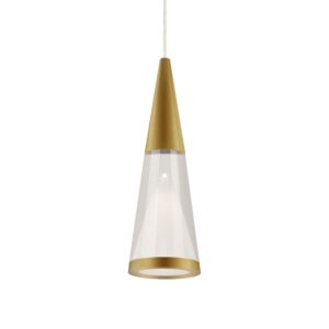 Malabar LED Pendant in Brushed Gold by Kuzco Lighting