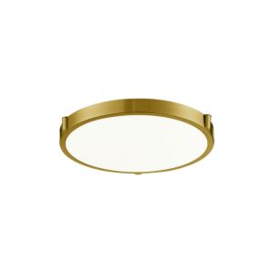 Floyd LED Flush Mount in Brushed Gold by Kuzco Lighting