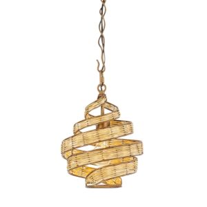 Flow One Light Pendant in BaguetteNatural Rattan by Varaluz