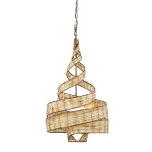 Flow Three Light Pendant in BaguetteNatural Rattan by Varaluz