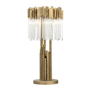 Matrix Three Light Table Lamp in Havana Gold by Varaluz