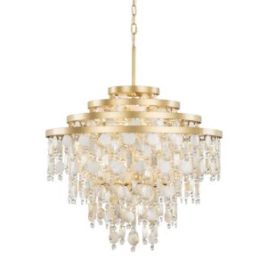 Kalani Ten Light Chandelier in French Gold by Varaluz