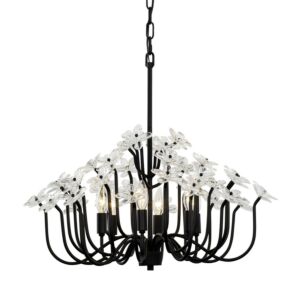 Wildflower Six Light Chandelier in Matte Black by Varaluz