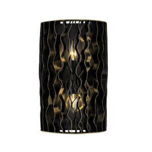 Estela Two Light Wall Sconce in Matte BlackFrench Gold by Varaluz