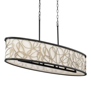 Scribble Six Light Linear Pendant in Matte BlackArtifact by Varaluz