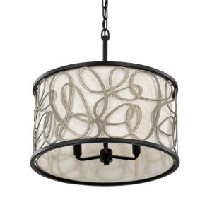 Scribble Three Light Pendant in Matte BlackArtifact by Varaluz