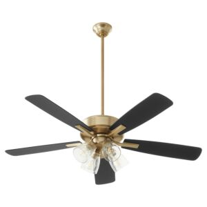 Ovation 52"Ceiling Fan in Aged Brass by Quorum International