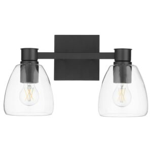 Relo 2-Light Bathroom Vanity Light in Matte Black