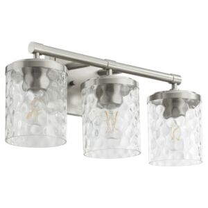 Nimbus Three Light Vanity in Satin Nickel by Quorum International