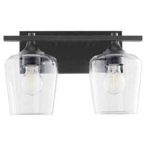 Veno 2-Light Bathroom Vanity Light in Matte Black