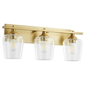 Veno 3-Light Bathroom Vanity Light in Aged Brass