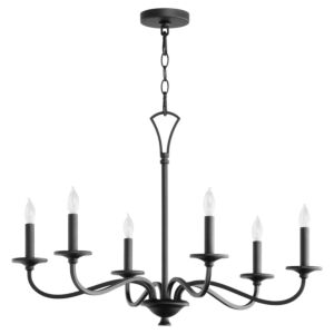 Maryse 6-Light Chandelier in Matte Black