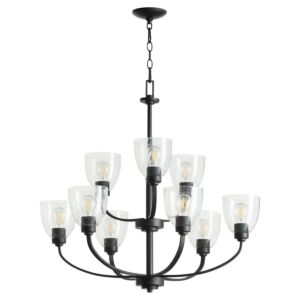 Reyes 9-Light Chandelier in Textured Black