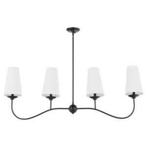 Euphora 4-Light Chandelier in Matte Black