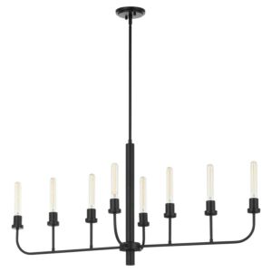 Sheridan 8-Light Linear Chandelier in Matte Black