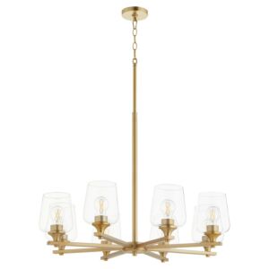 Veno 8-Light Chandelier in Aged Brass