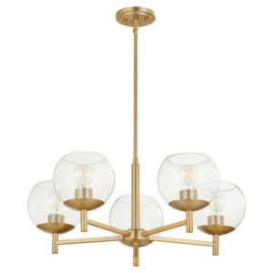 Lyon 5-Light Chandelier in Aged Brass