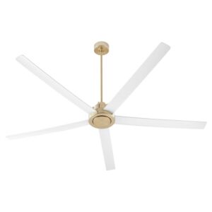 Revel 80" Patio Fan in Aged Brass w with Studio White