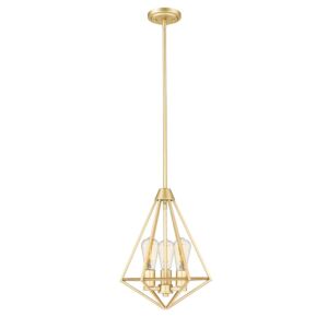 Dawes 3-Light Pendant in Painted Modern Gold