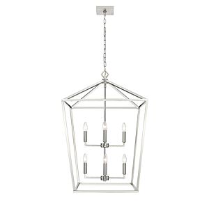 8-Light Pendant in Satin Nickel