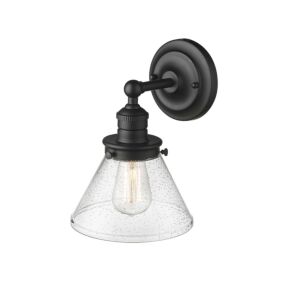 Eyden One Light Wall Sconce in Matte Black by Millennium