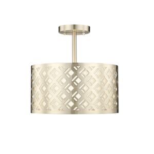 Gracelan 2-Light Semi-Flush Mount in Modern Gold