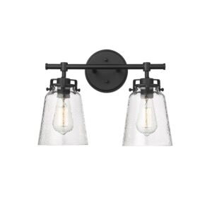 Amberose Two Light Vanity in Matte Black by Millennium