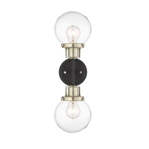 Mellrosa 2-Light Wall Sconce in Matte Black Modern Gold