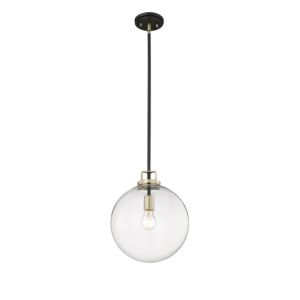 Mellrosa One Light Pendant in Matte Black Modern Gold by Millennium