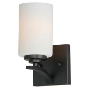 Deven One Light Wall Sconce in Black by Maxim