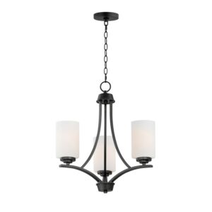 Deven 3-Light Chandelier in Black