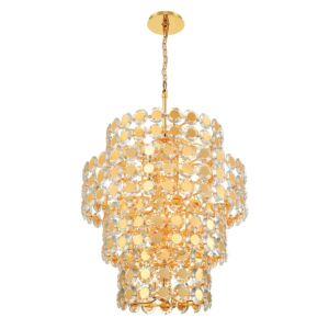 Perrene  Chandelier in Gold by Eurofase