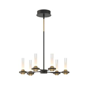 Torcia LED Chandelier in Black and Brass by Eurofase