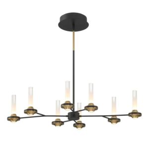 Torcia LED Chandelier in Black and Brass by Eurofase