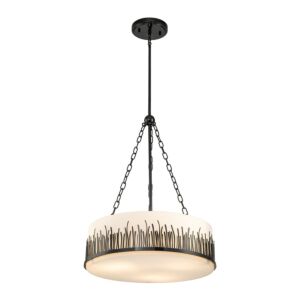 Sawgrass 3-Light Pendant in Laquered Black