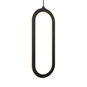 1-Light Pendant in Black