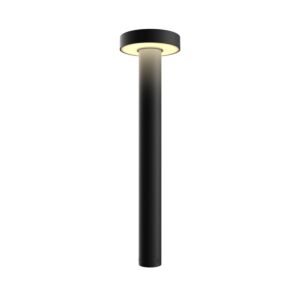 1-Light Landscape Pathlight Round Top in Black