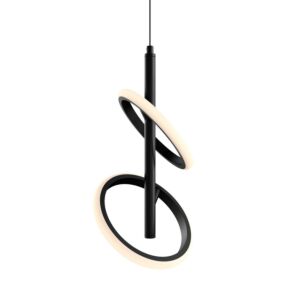 2-Light Pendant in Black