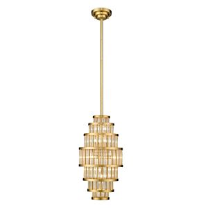 Waldorf LED Pendant in Aged Brass by Avenue Lighting