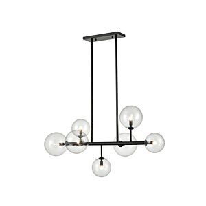 Delilah Seven Light Chandelier in Black by Avenue Lighting