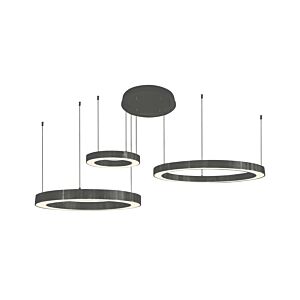 Aria LED Chandelier in Polished Black Gunmetal Chrome by Avenue Lighting