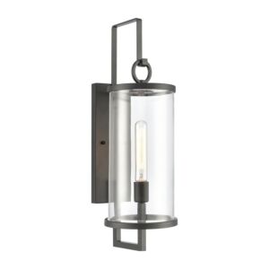 Hopkins 1-Light Outdoor Wall Sconce in Charcoal Black