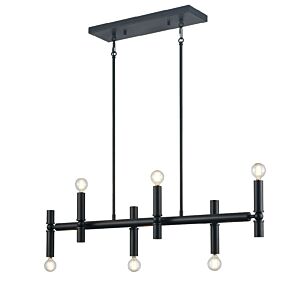 Klondike 6-Light Linear Pendant in Ebony and Multiple Finishes