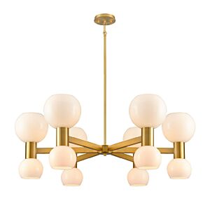 Lillooet 12-Light Pendant in Brass