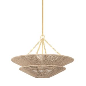 Tropea  Pendant in Gold Leaf by Corbett Lighting