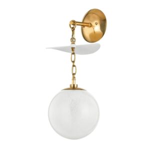 Antoinette 1-Light Wall Sconce in Vintage Brass