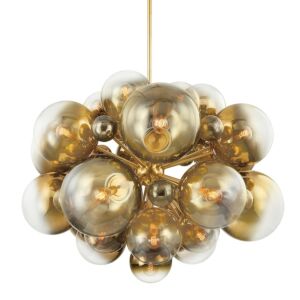 Kyoto 25-Light Chandelier in Vintage Polished Brass