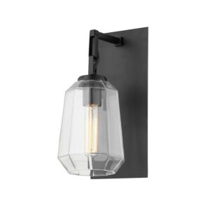 Copenhagen One Light Wall Sconce in Black Brass by Corbett Lighting